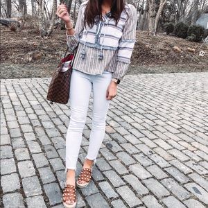 🦅 American Eagle Boho Tassel Top